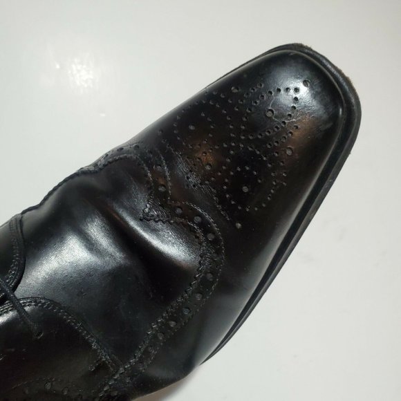 Magnanni Sergio Wingtip Oxford Dress Shoes Black Calfskin Leather 13974 Sz 9 M main image 5